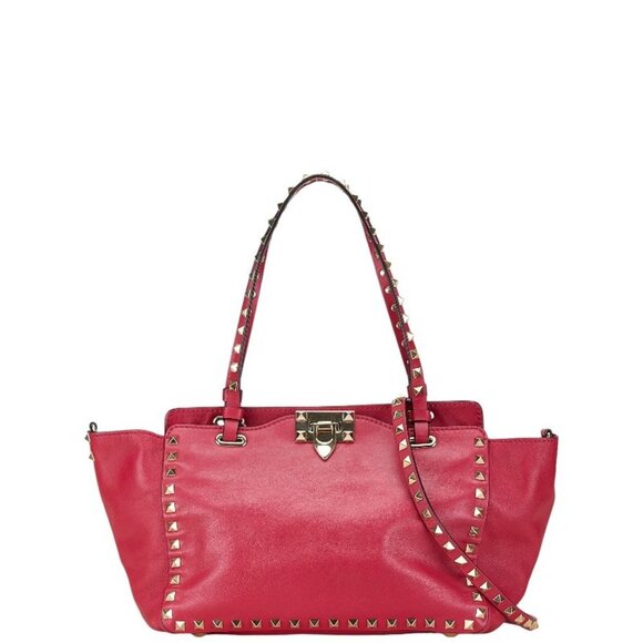 VALENTINO Pink Leather Shoulder Bag - Picture 1 of 8